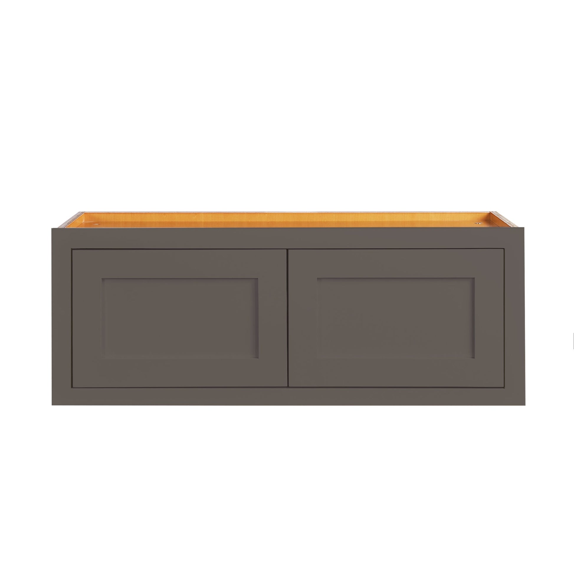 Maplevilles Cabinetry 30" x 12" Dark Gray Inset Modern Shaker Style RTA Birch Wood Wall Storage Cabinet With 2 Doors