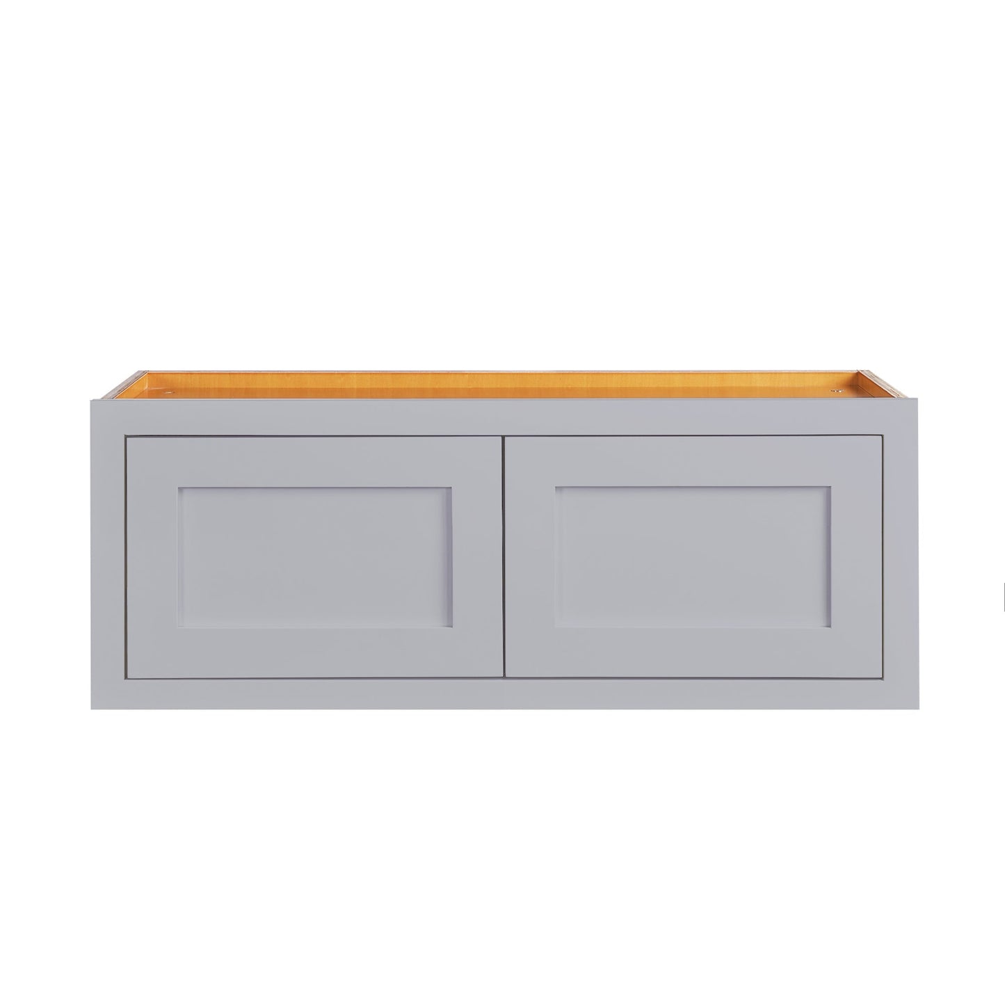 Maplevilles Cabinetry 30" x 12" Light Gray Inset Modern Shaker Style RTA Birch Wood Wall Storage Cabinet With 2 Doors