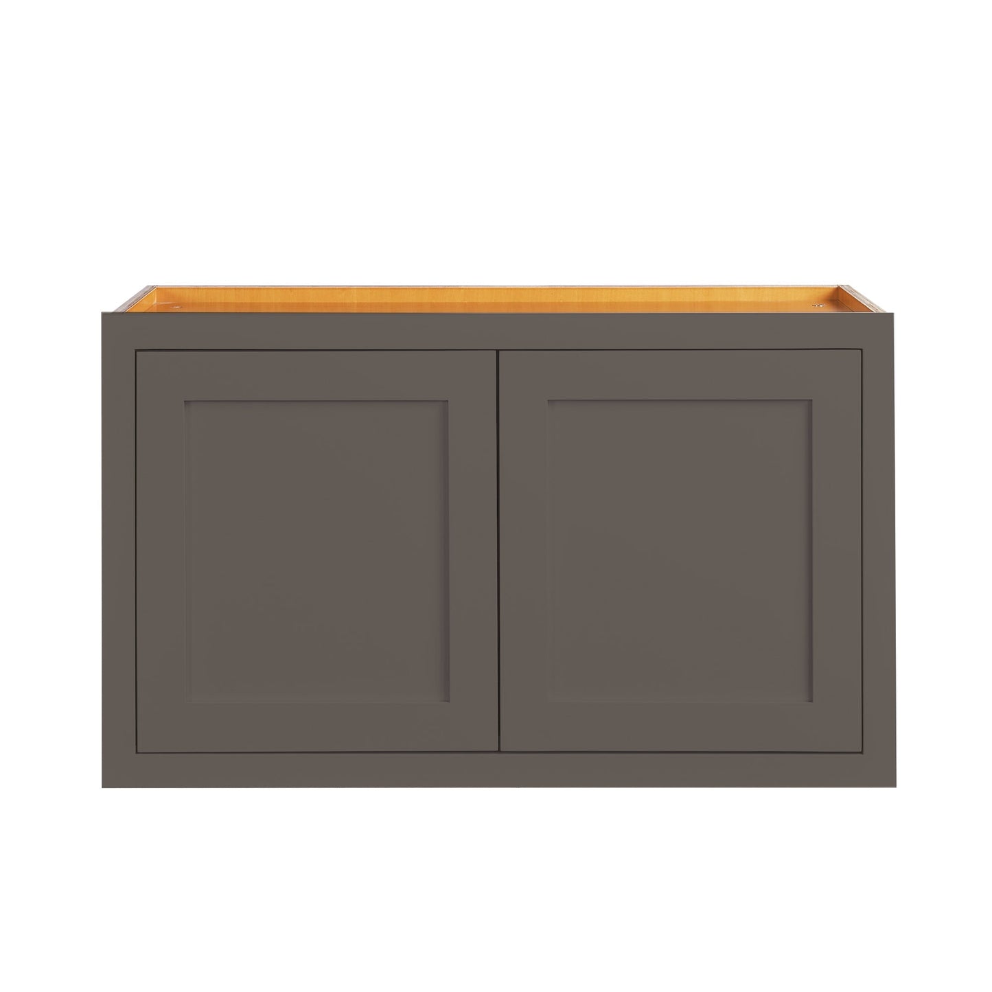 Maplevilles Cabinetry 30" x 18" Dark Gray Inset Modern Shaker Style RTA Birch Wood Wall Storage Cabinet With 2 Doors