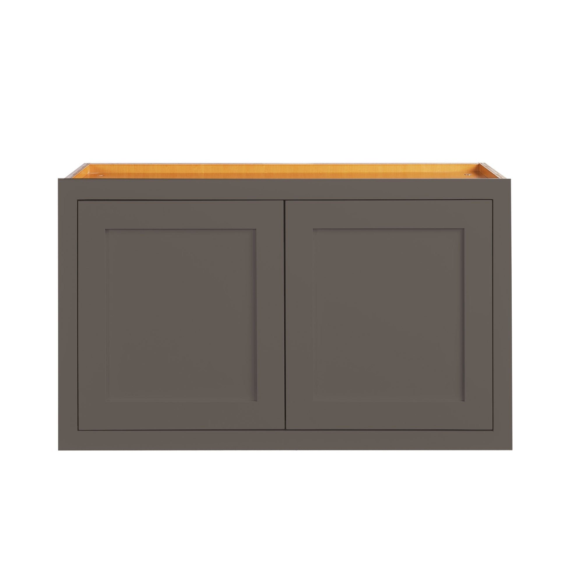 Maplevilles Cabinetry 30" x 18" Dark Gray Inset Modern Shaker Style RTA Birch Wood Wall Storage Cabinet With 2 Doors