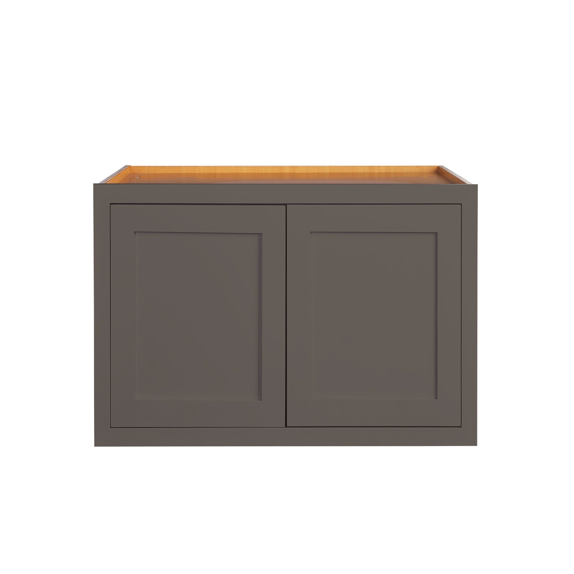 Maplevilles Cabinetry 30" x 21" Dark Gray Inset Modern Shaker Style RTA Birch Wood Wall Storage Cabinet With 2 Doors