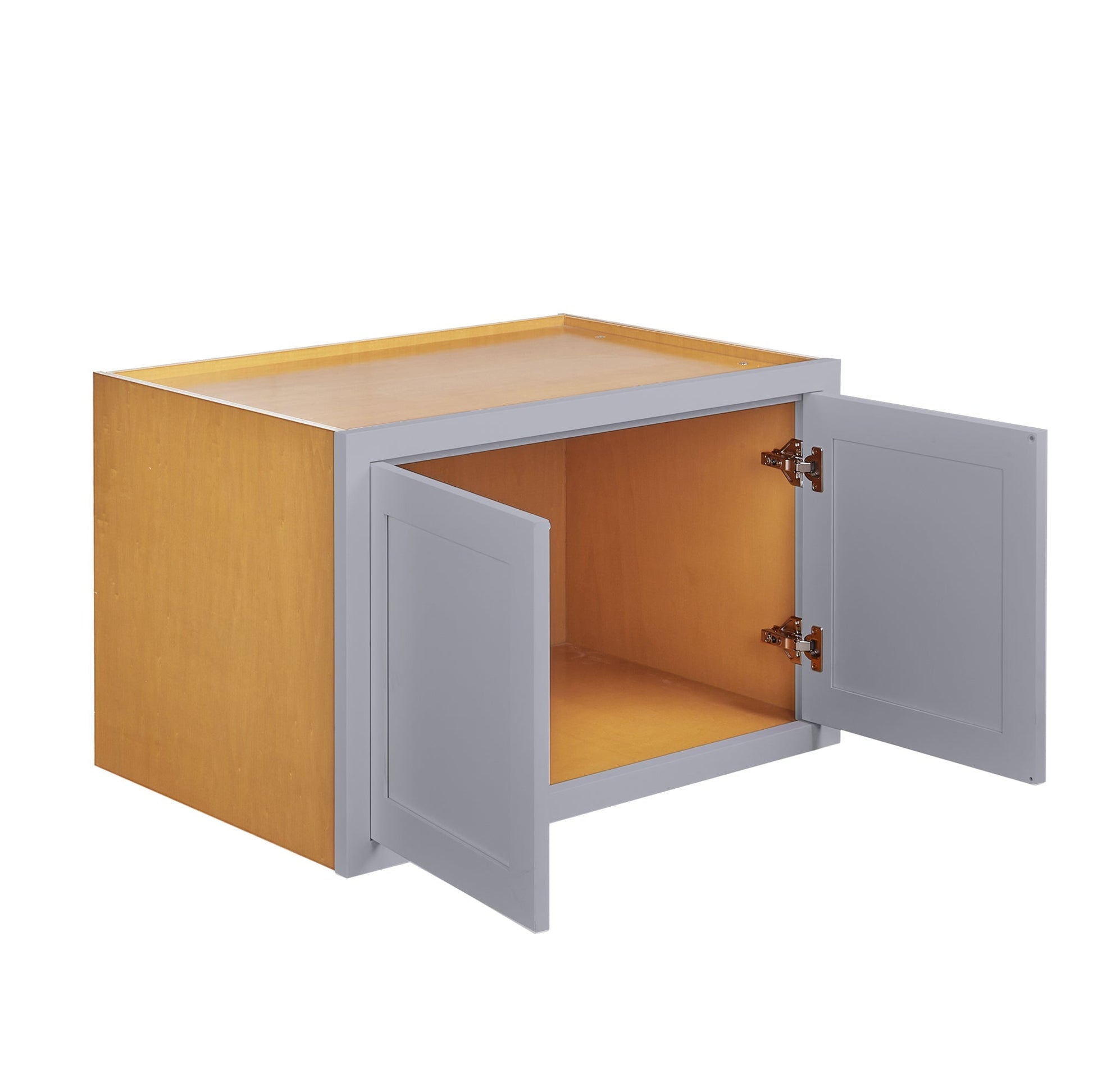 Light Gray Shaker Inset Drawer Base Cabinet - 30- 33