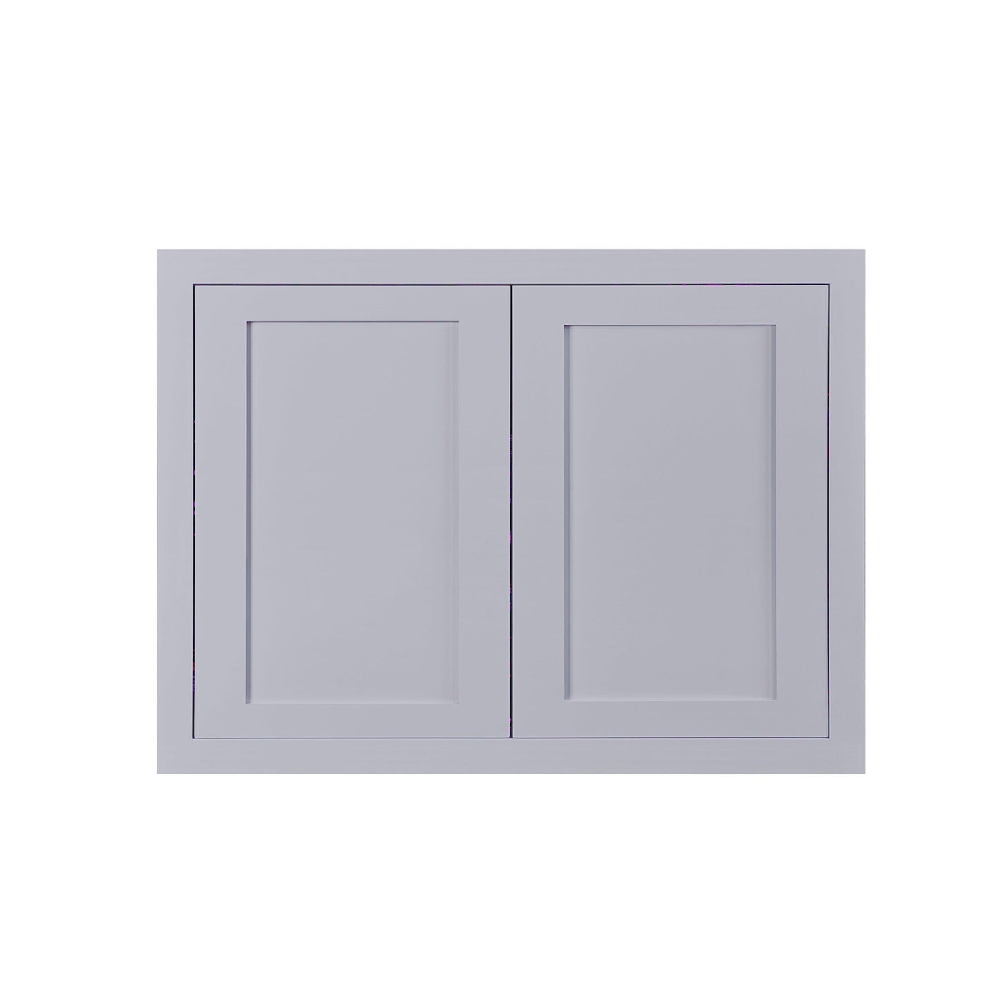 Maplevilles Cabinetry 30" x 24" Light Gray Inset Modern Shaker Style RTA Birch Wood Wall Storage Cabinet With 2 Doors