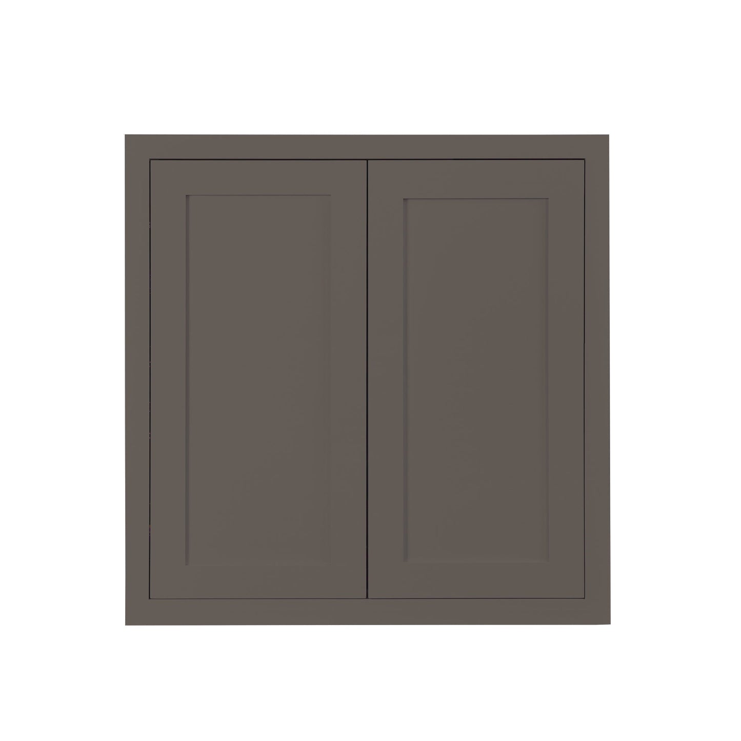 Maplevilles Cabinetry 30" x 30" Dark Gray Inset Modern Shaker Style RTA Birch Wood Wall Storage Cabinet With 2 Doors & 2 Shelf Boards