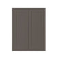 Maplevilles Cabinetry 30" x 39" Dark Gray Inset Modern Shaker Style RTA Birch Wood Wall Storage Cabinet With 2 Doors & 2 Shelf Boards