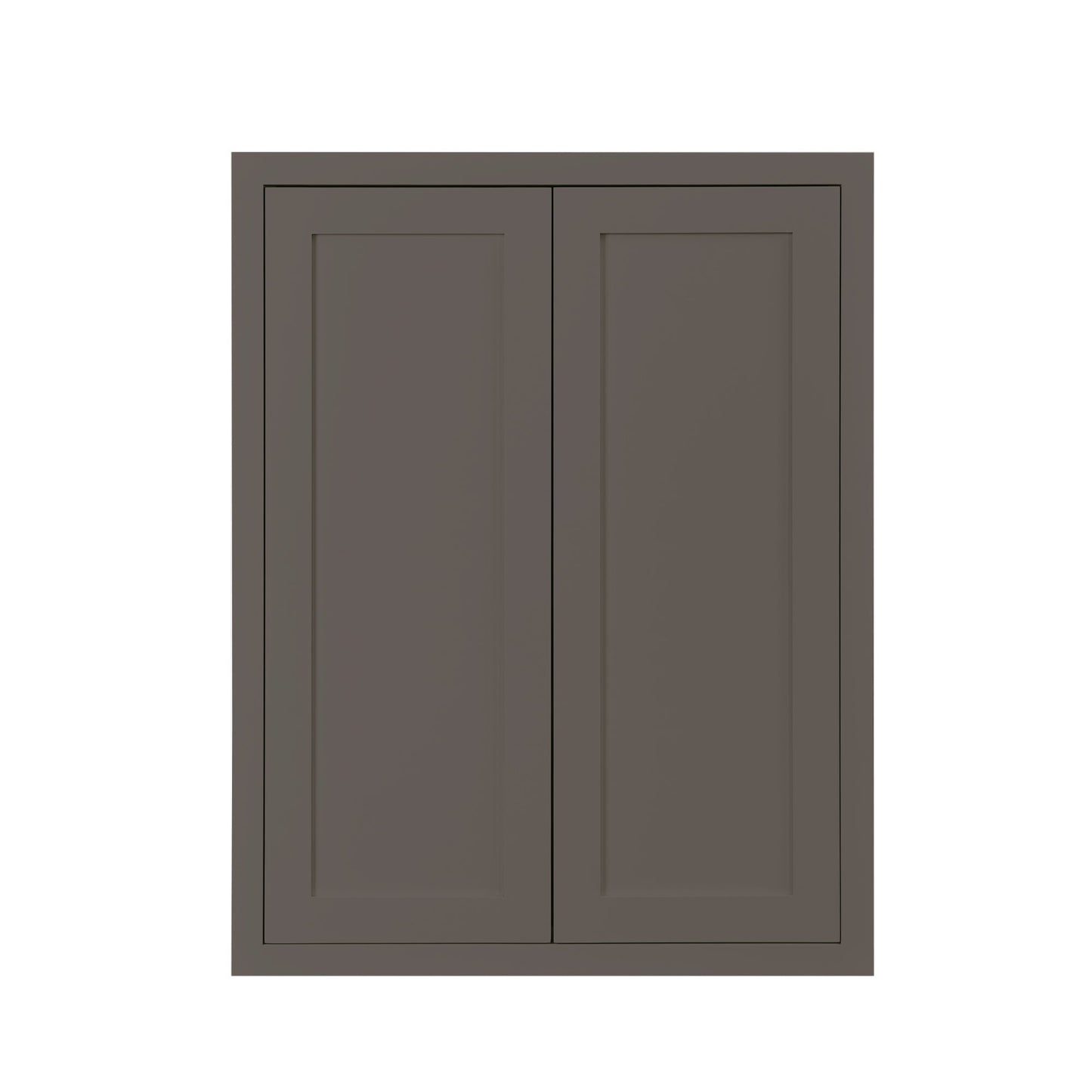 Maplevilles Cabinetry 30" x 39" Dark Gray Inset Modern Shaker Style RTA Birch Wood Wall Storage Cabinet With 2 Doors & 2 Shelf Boards