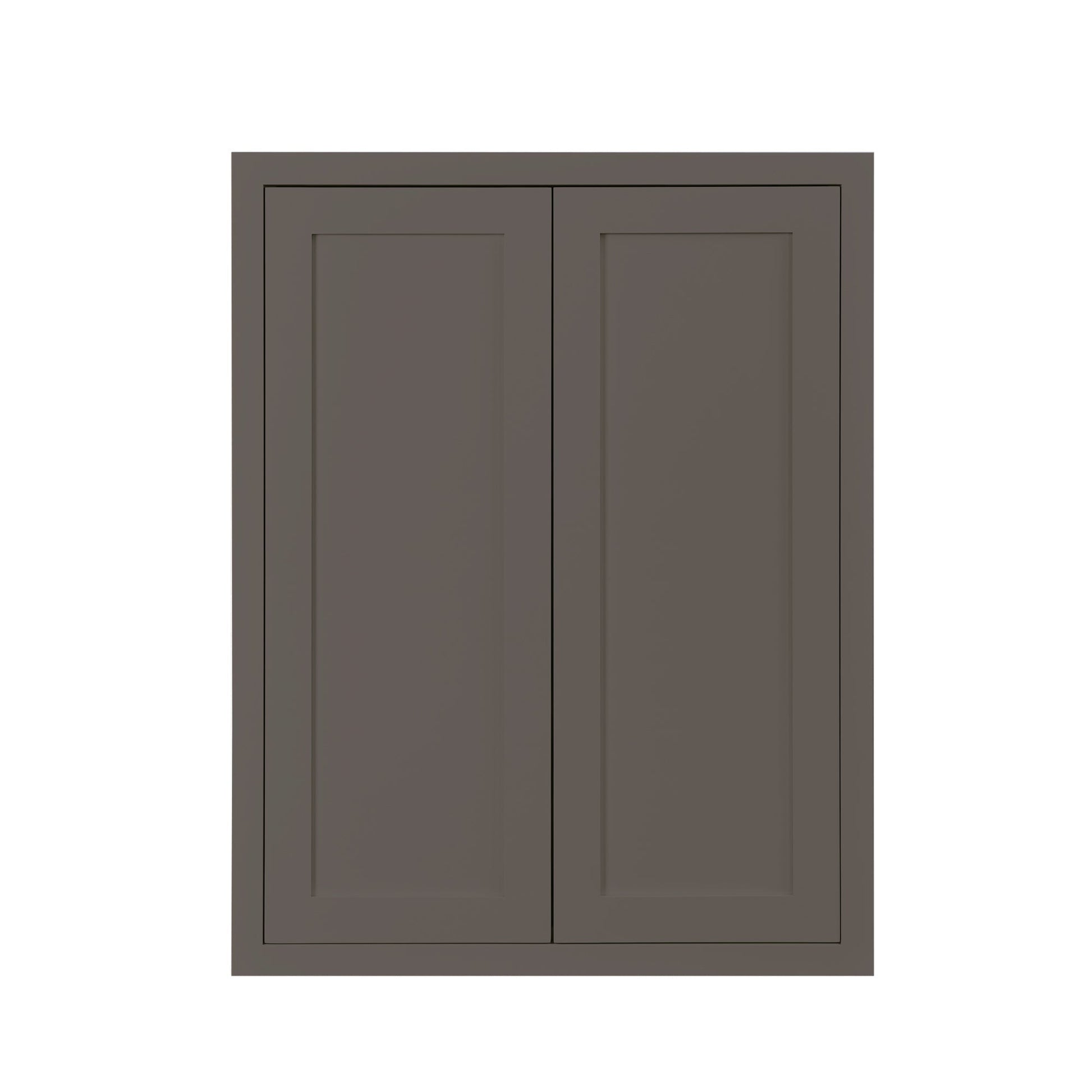 Maplevilles Cabinetry 30" x 39" Dark Gray Inset Modern Shaker Style RTA Birch Wood Wall Storage Cabinet With 2 Doors & 2 Shelf Boards