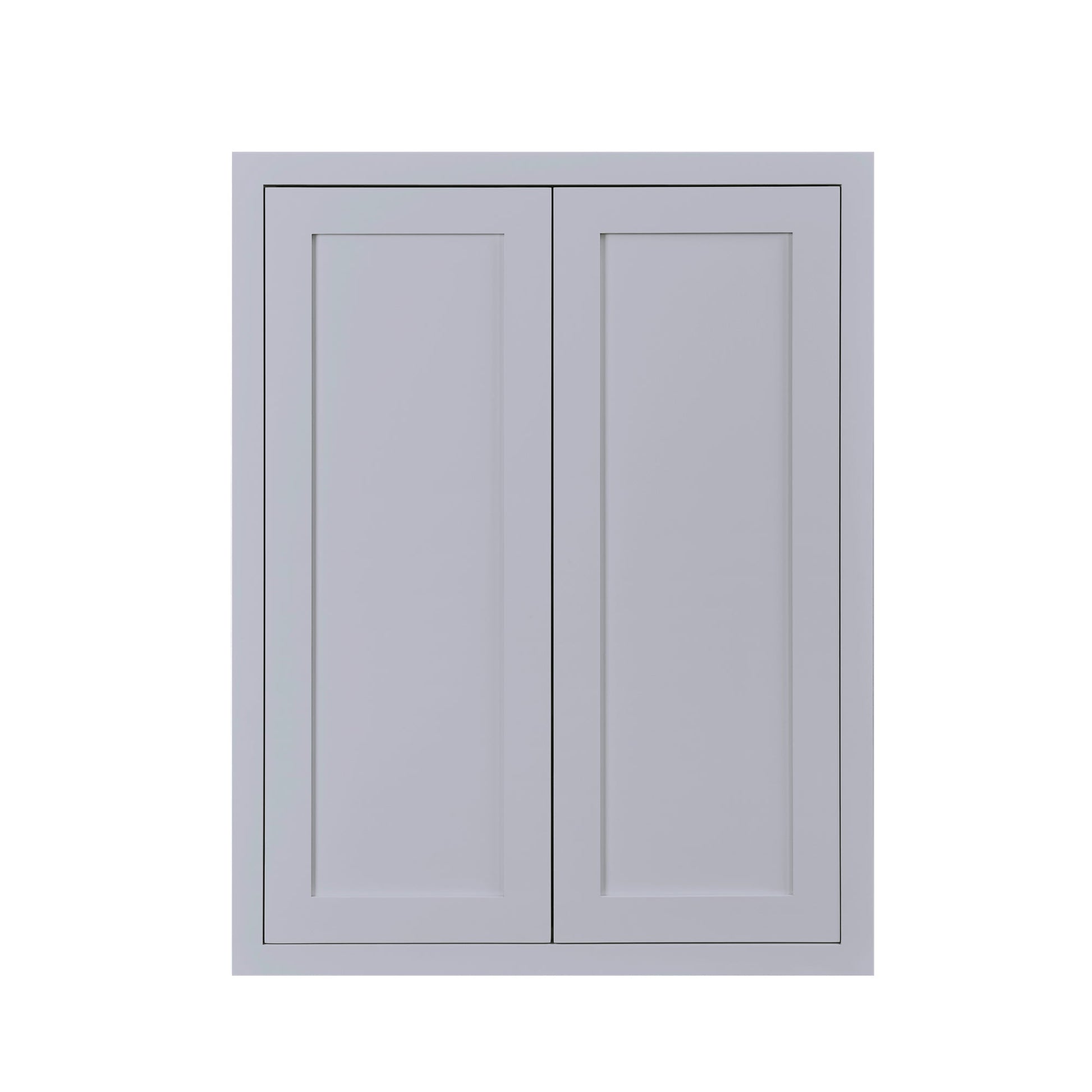 Maplevilles Cabinetry 30" x 39" Light Gray Inset Modern Shaker Style RTA Birch Wood Wall Storage Cabinet With 2 Doors & 2 Shelf Boards