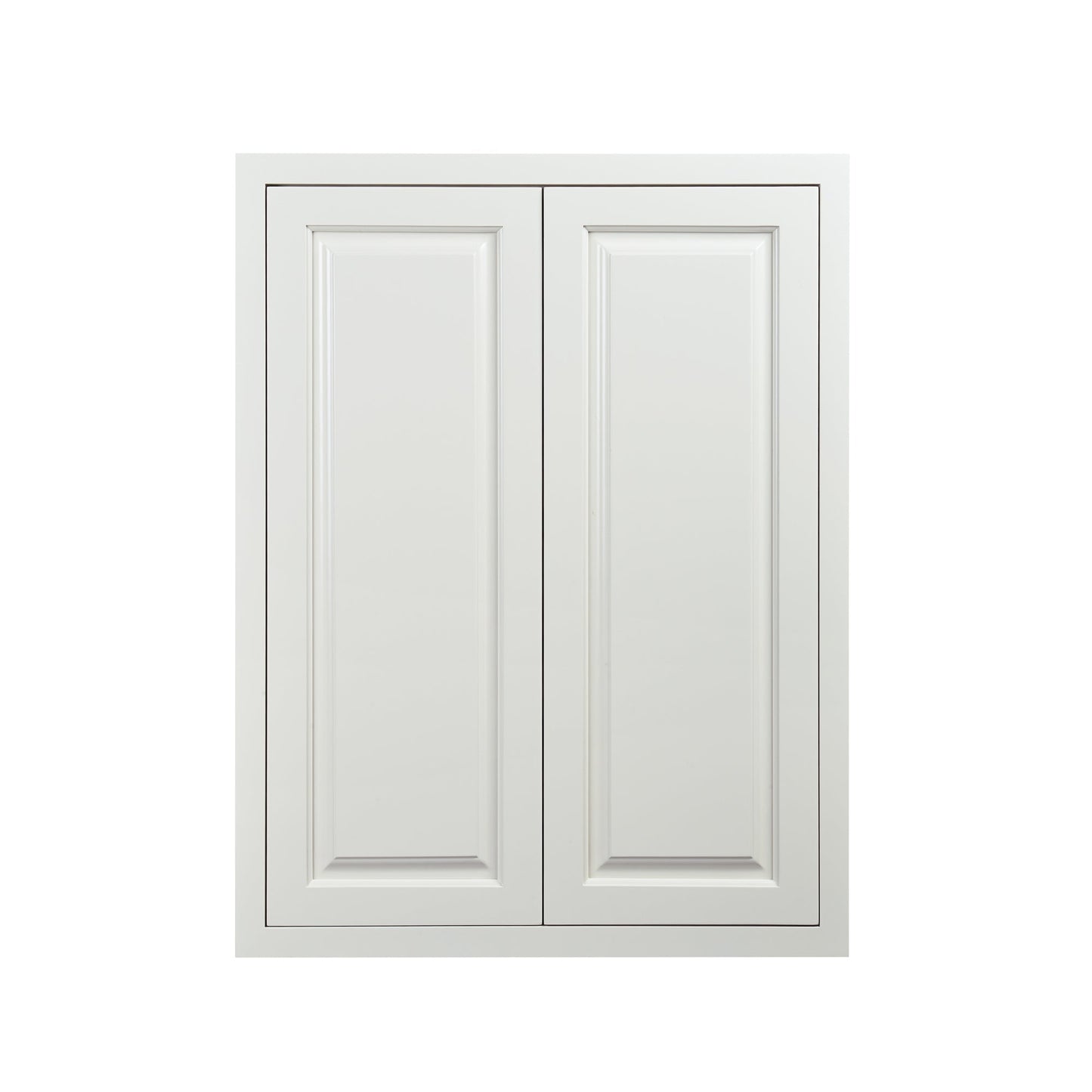 Maplevilles Cabinetry 30" x 39" Vintage White Inset Modern Shaker Style RTA Birch Wood Wall Storage Cabinet With 2 Doors & 2 Shelf Boards