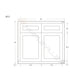 Maplevilles Cabinetry 33" Oxford Blue Inset Modern Shaker Style RTA Birch Wood Storage Base Kitchen Cabinet With 2 Doors & 2 Drawers