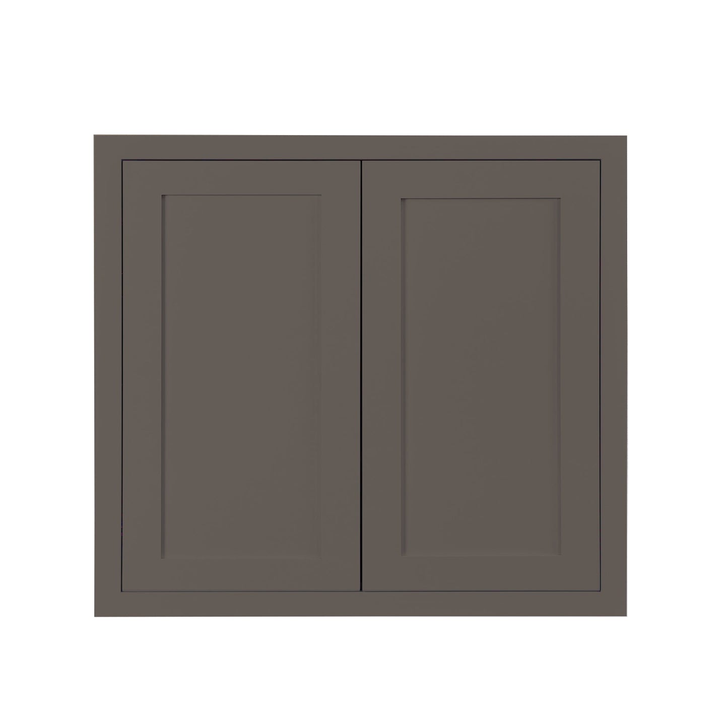 Maplevilles Cabinetry 33" x 30" Dark Gray Inset Modern Shaker Style RTA Birch Wood Wall Storage Cabinet With 2 Doors & 2 Shelf Boards