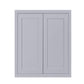 Maplevilles Cabinetry 33" x 39" Light Gray Inset Modern Shaker Style RTA Birch Wood Wall Storage Cabinet With 2 Doors & 2 Shelf Boards