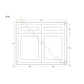 Maplevilles Cabinetry 36" Oxford Blue Inset Modern Shaker Style RTA Birch Wood Storage Base Kitchen Cabinet With 2 Doors & 2 Drawers