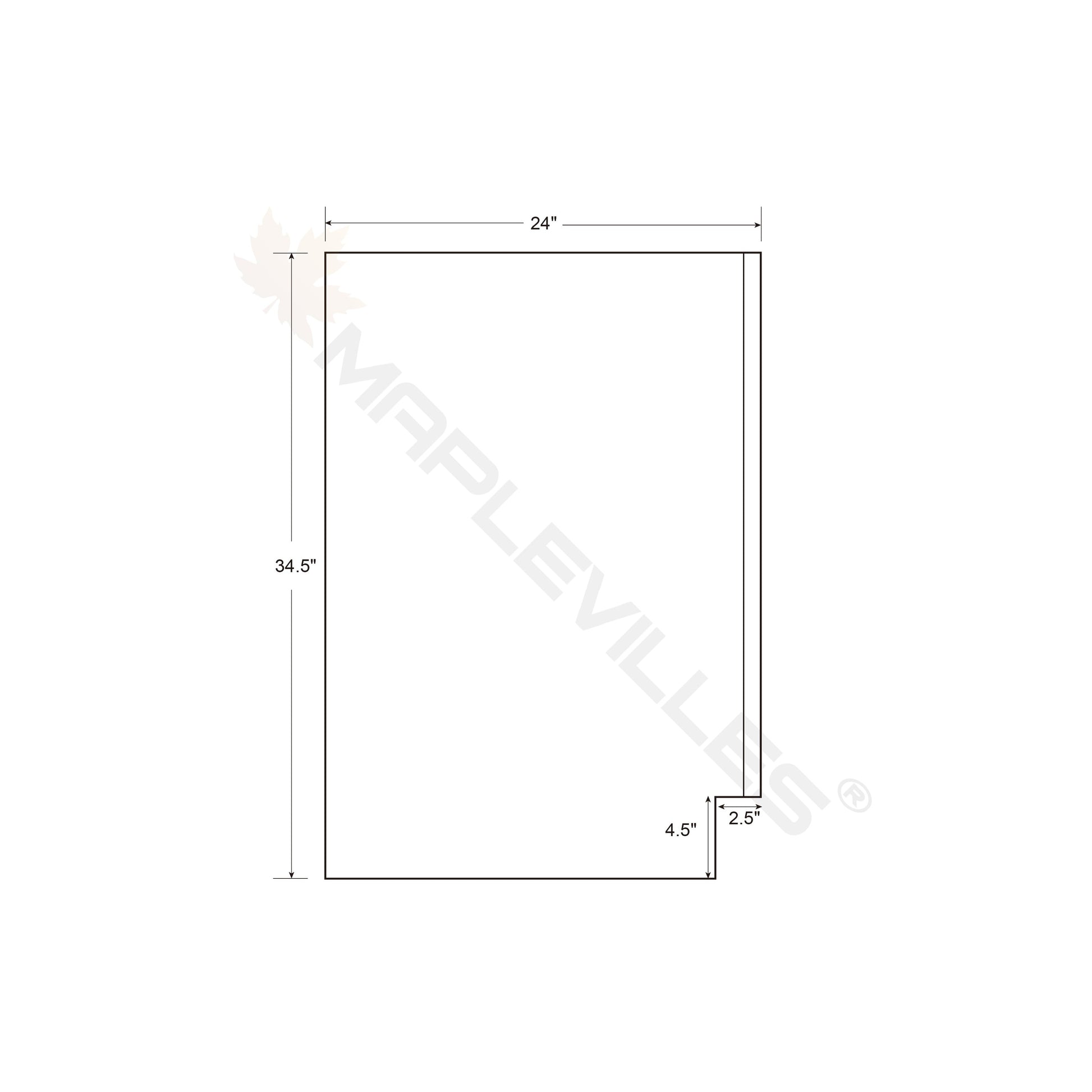 Snow White Shaker Inset Drawer Base Cabinet - Two Drawers - 36