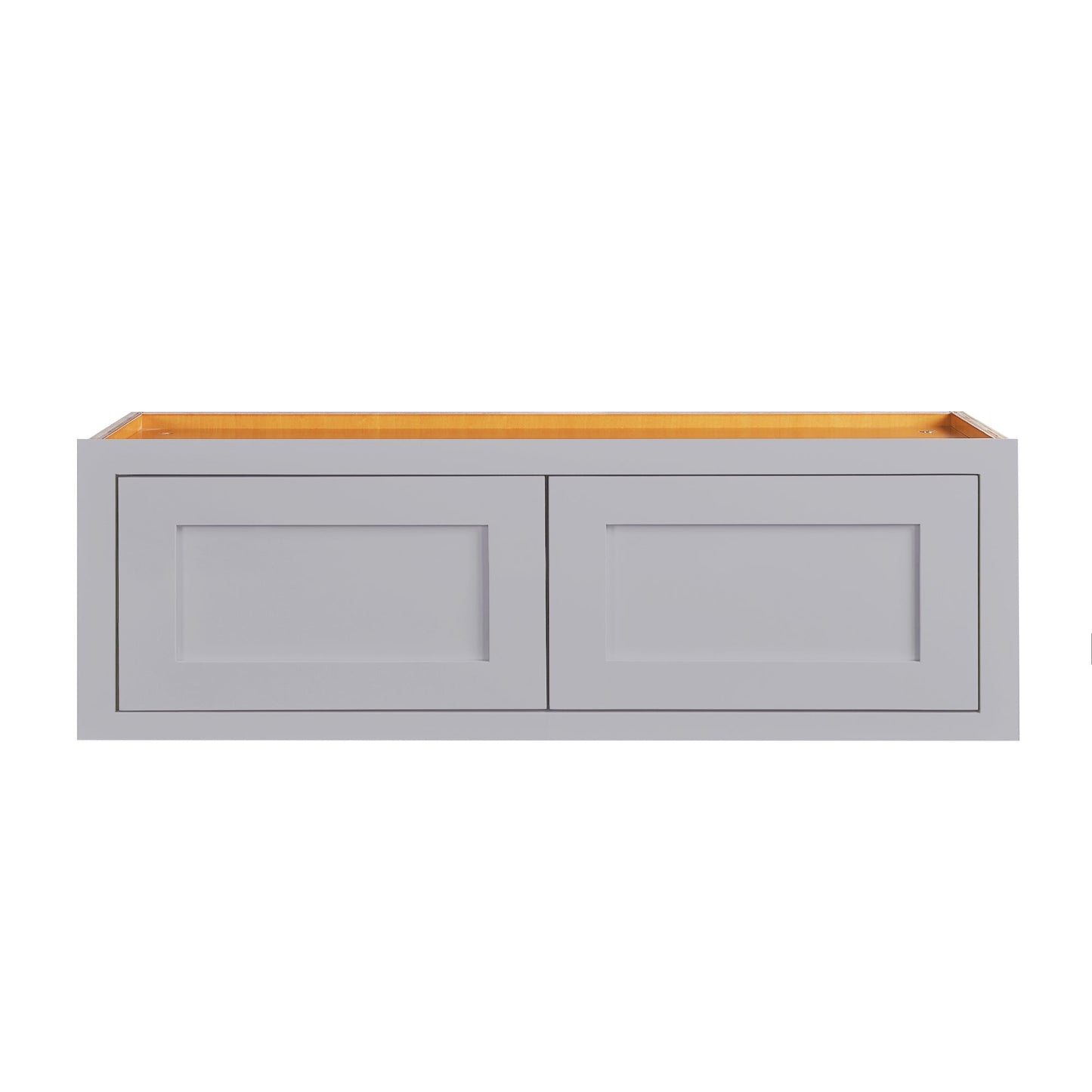 Maplevilles Cabinetry 36" x 12" & 24" Deep Light Gray Inset Modern Shaker Style RTA Birch Wood Wall Storage Cabinet With 2 Doors