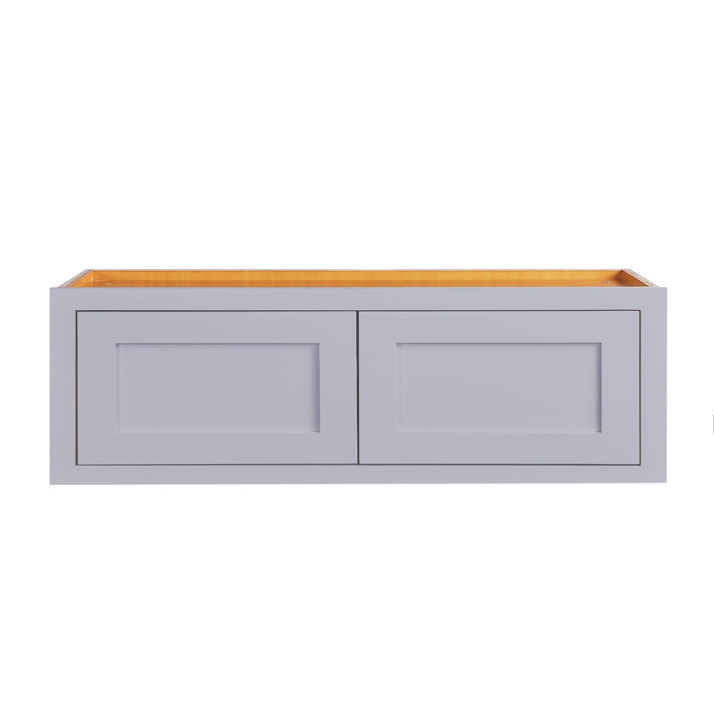 Maplevilles Cabinetry 36" x 12" Light Gray Inset Modern Shaker Style RTA Birch Wood Wall Storage Cabinet With 2 Doors