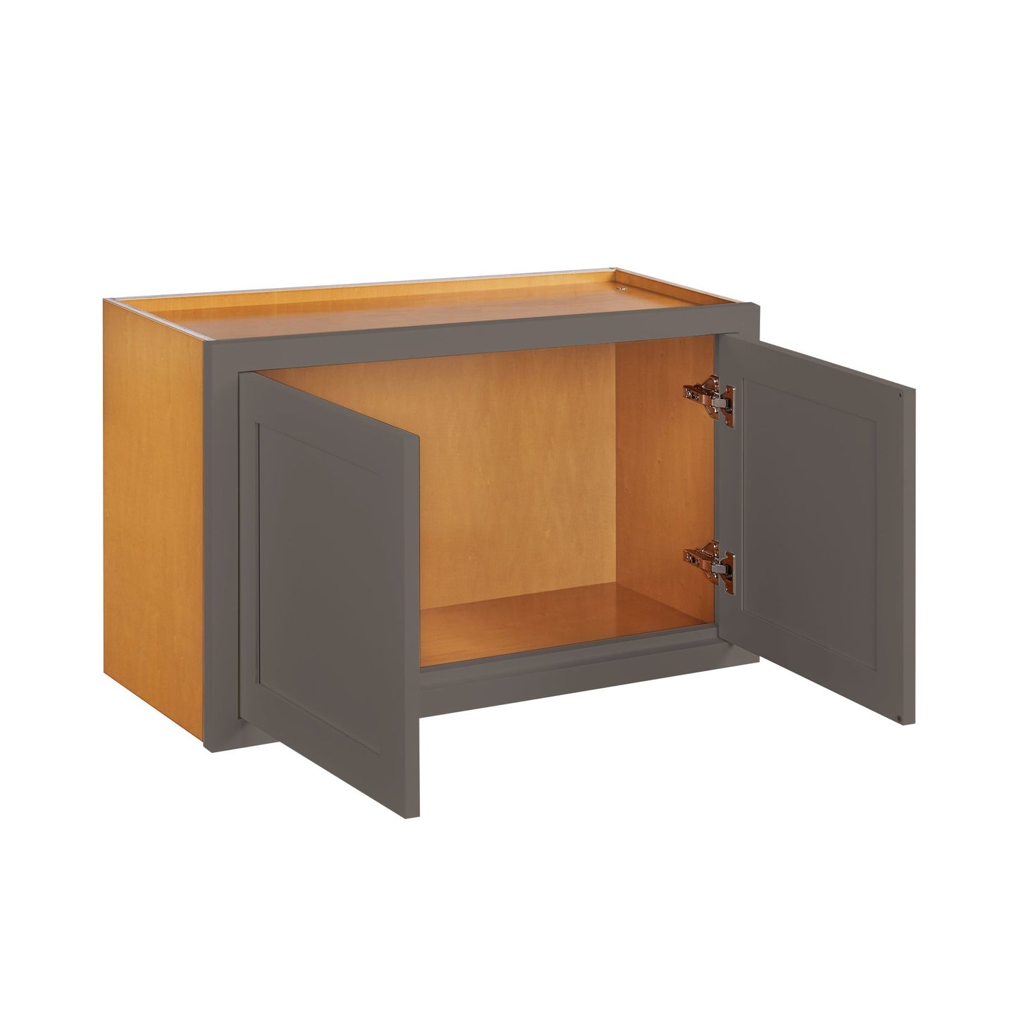 Maplevilles Cabinetry 36" x 15" Dark Gray Inset Modern Shaker Style RTA Birch Wood Wall Storage Cabinet With 2 Doors