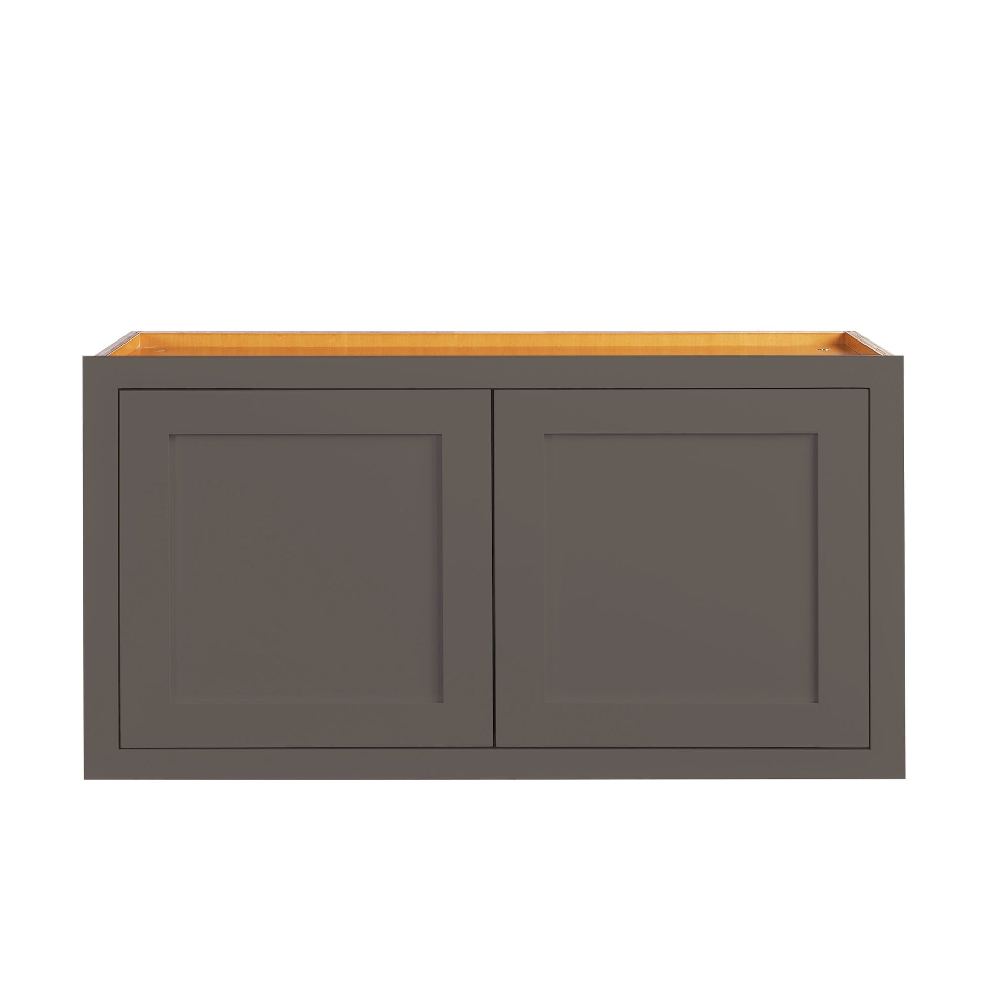 Maplevilles Cabinetry 36" x 15" Dark Gray Inset Modern Shaker Style RTA Birch Wood Wall Storage Cabinet With 2 Doors