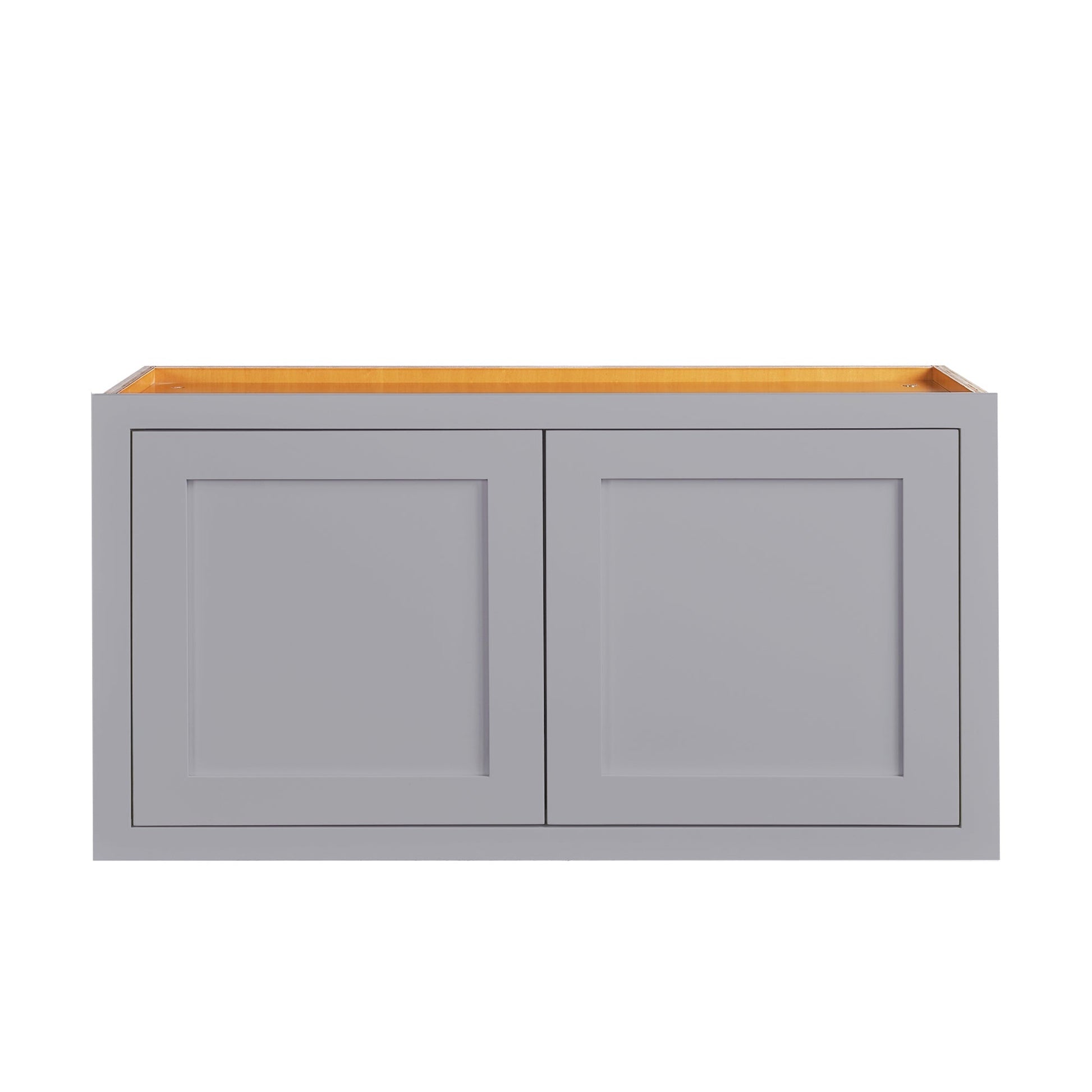 Maplevilles Cabinetry 36" x 18" Light Gray Inset Modern Shaker Style RTA Birch Wood Wall Storage Cabinet With 2 Doors