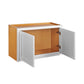 Maplevilles Cabinetry 36" x 18" Snow White Inset Modern Shaker Style RTA Birch Wood Wall Storage Cabinet With 2 Doors