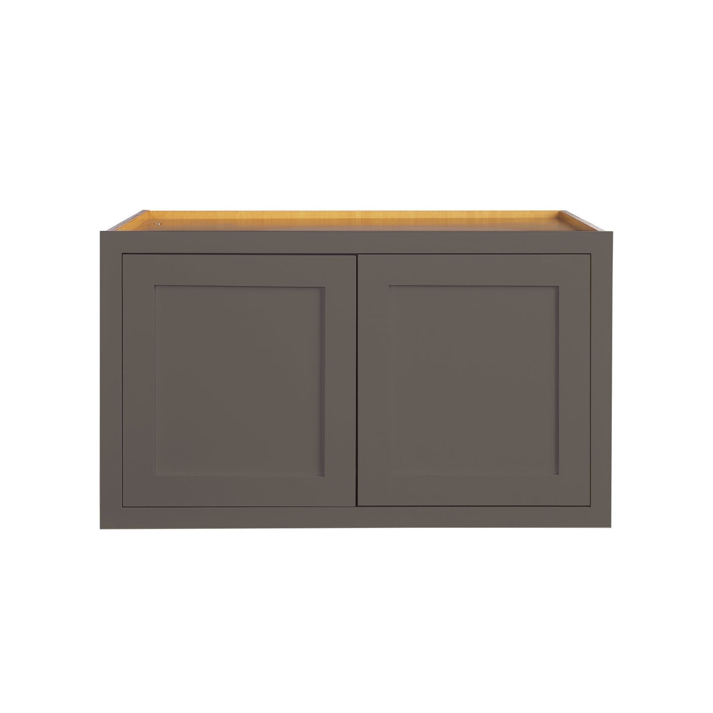 Maplevilles Cabinetry 36" x 21" Dark Gray Inset Modern Shaker Style RTA Birch Wood Wall Storage Cabinet With 2 Doors