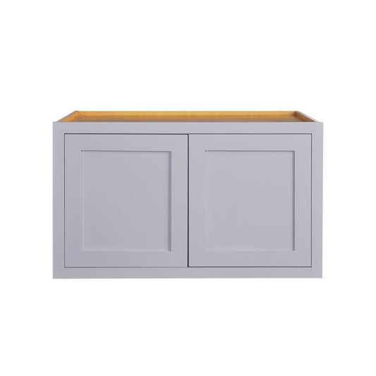 Maplevilles Cabinetry 36" x 21" Light Gray Inset Modern Shaker Style RTA Birch Wood Wall Storage Cabinet With 2 Doors