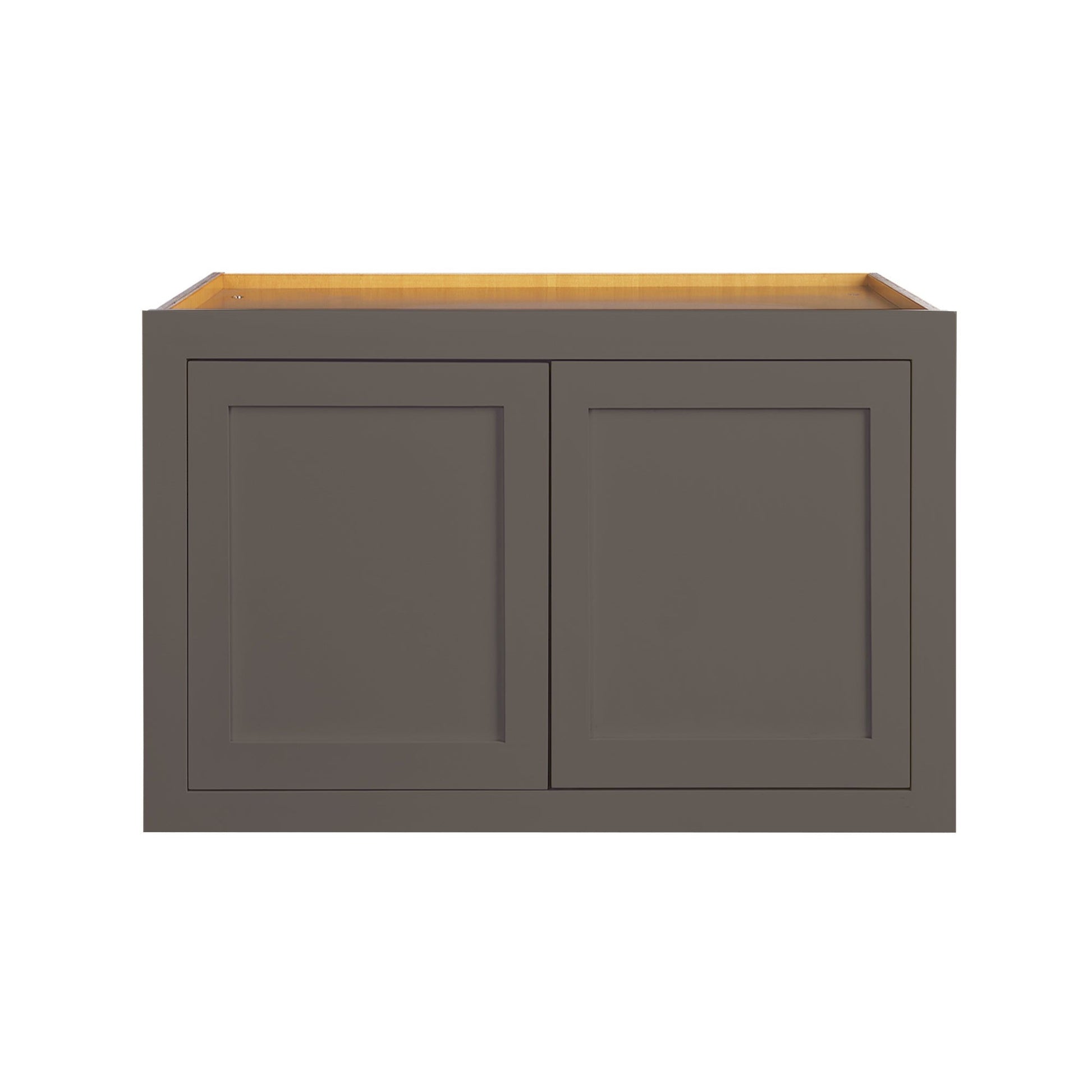 Maplevilles Cabinetry 36" x 24" & 24" Deep Dark Gray Inset Modern Shaker Style RTA Birch Wood Wall Storage Cabinet With 2 Doors