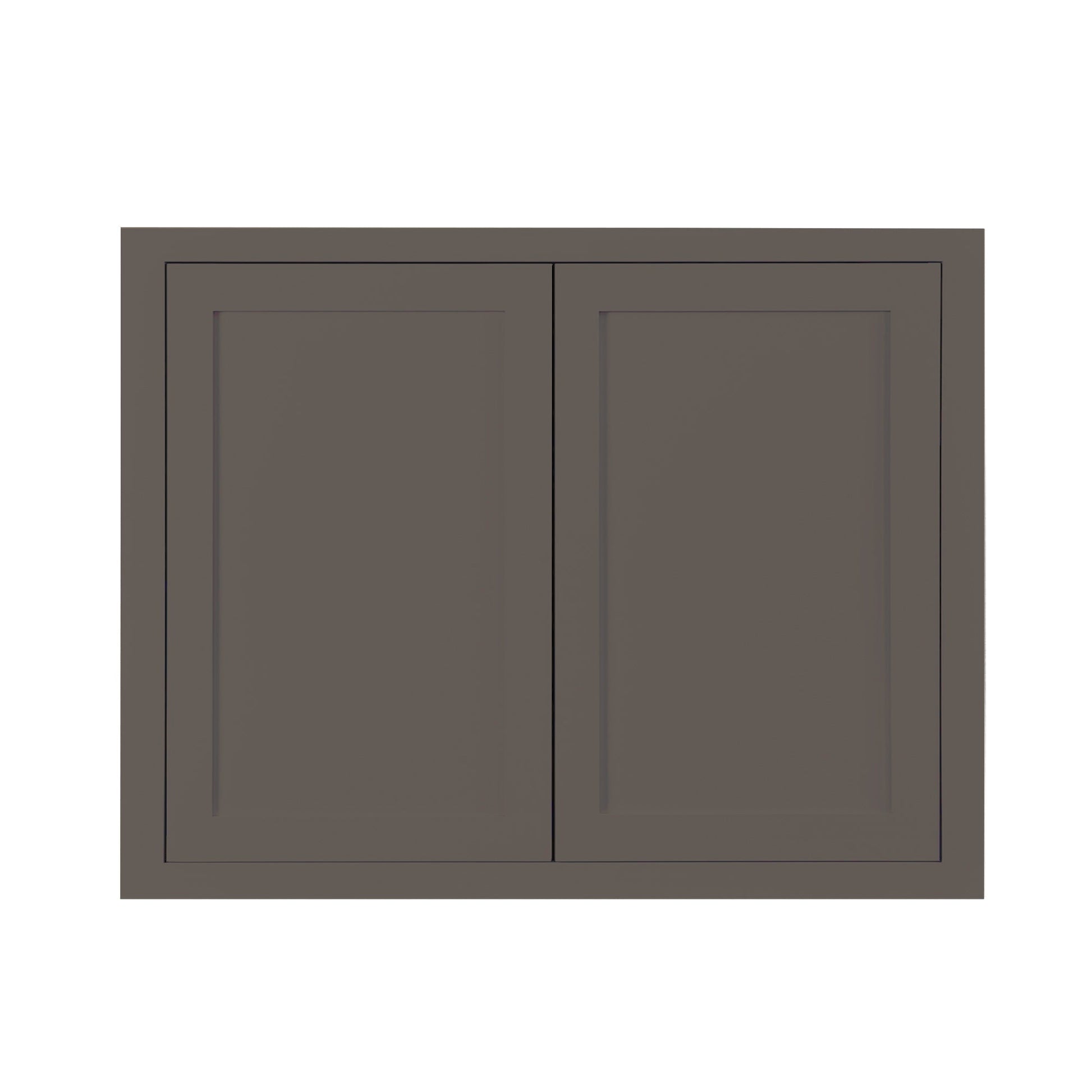 Maplevilles Cabinetry 36" x 30" Dark Gray Inset Modern Shaker Style RTA Birch Wood Wall Storage Cabinet With 2 Doors & 2 Shelf Boards