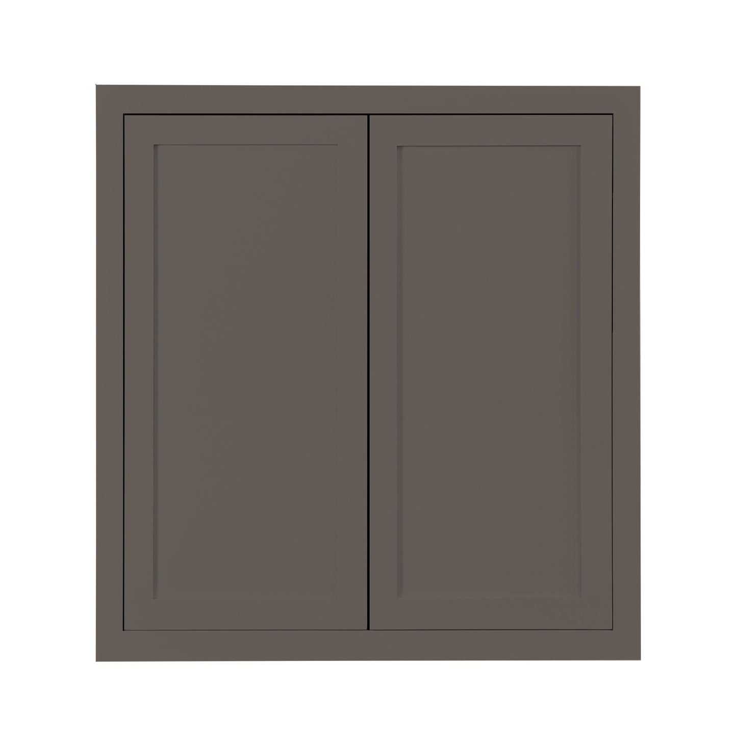 Maplevilles Cabinetry 36" x 39" Dark Gray Inset Modern Shaker Style RTA Birch Wood Wall Storage Cabinet With 2 Doors & 2 Shelf Boards