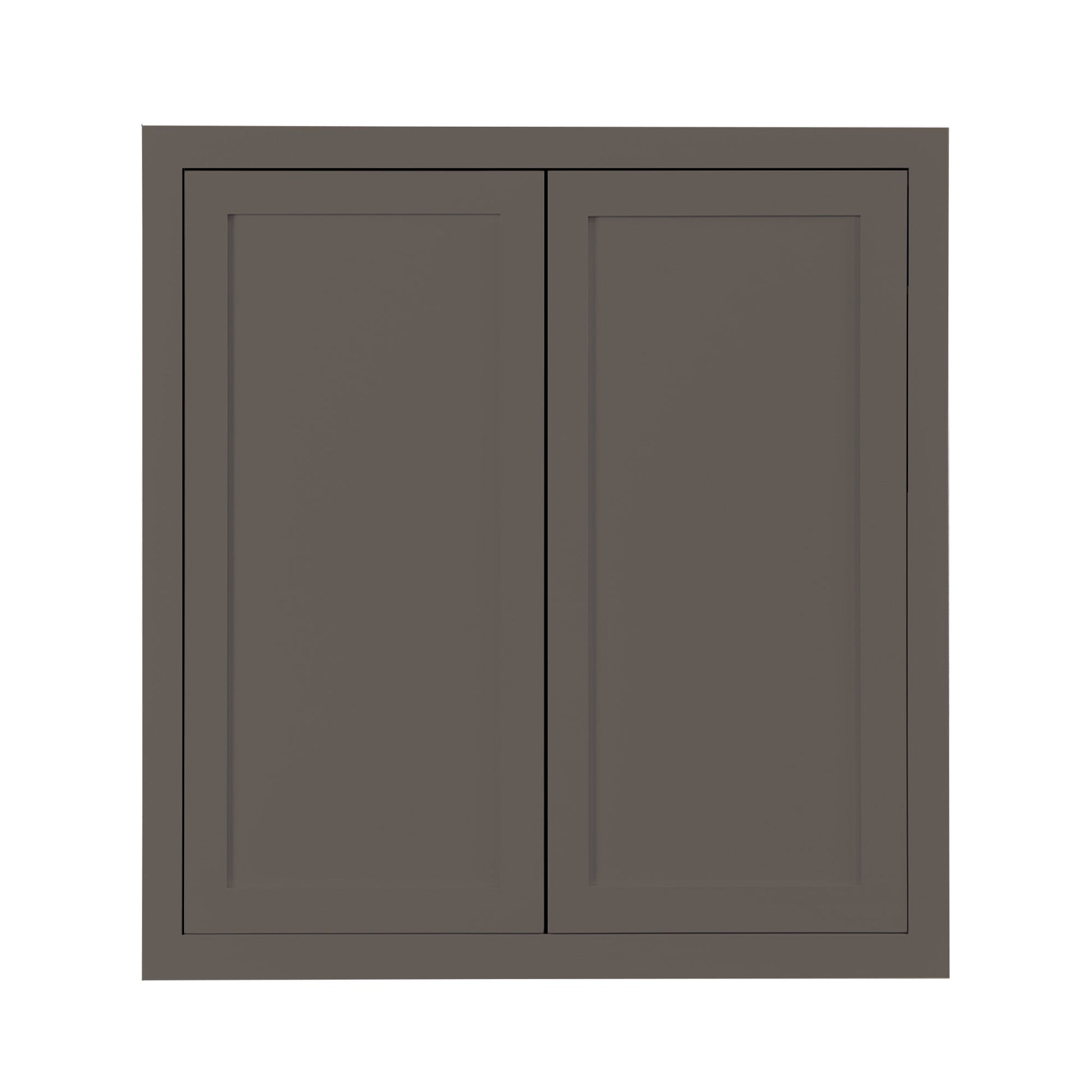 Maplevilles Cabinetry 36" x 39" Dark Gray Inset Modern Shaker Style RTA Birch Wood Wall Storage Cabinet With 2 Doors & 2 Shelf Boards