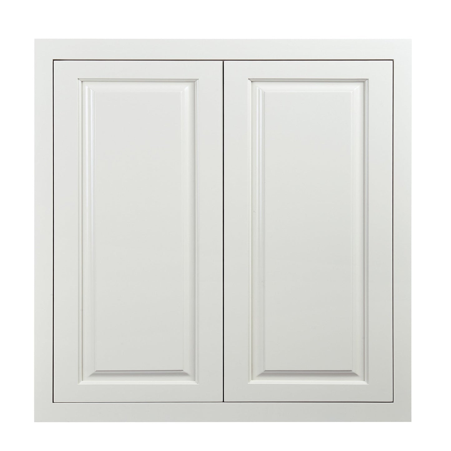 Maplevilles Cabinetry 36" x 39" Vintage White Inset Modern Shaker Style RTA Birch Wood Wall Storage Cabinet With 2 Doors & 2 Shelf Boards