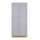 Maplevilles Cabinetry 36" x 93" Light Gray Inset Modern Shaker Style RTA Birch Wood Tall Pantry Cabinet With 4 Doors & 4 Shelf Boards