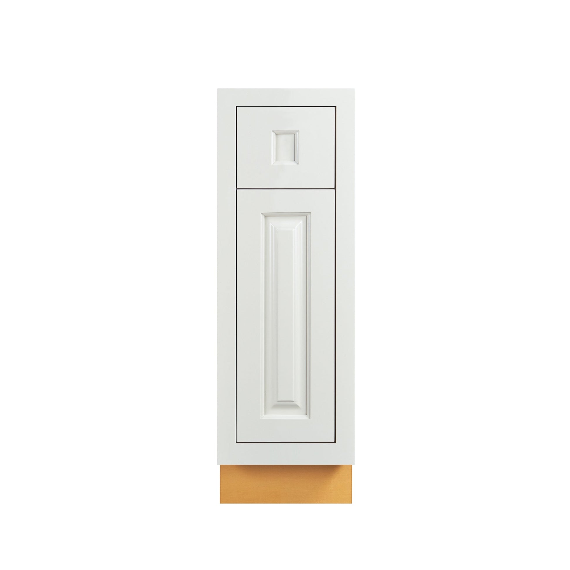 Maplevilles Cabinetry 9" Vintage White Inset Modern Shaker Style RTA Birch Wood Storage Base Kitchen Cabinet With One Drawer & One Door