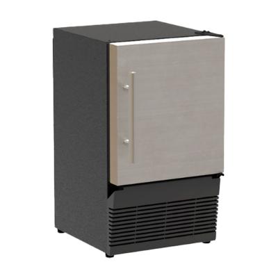 Marvel 14" Low Profile Compact Crescent Ice Machine With Stainless Steel, Solid Door, and Reversible Door