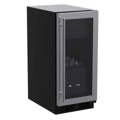 Marvel 15" Clear Ice Machine With Stainless Steel, Glass Door, and Reversible Door