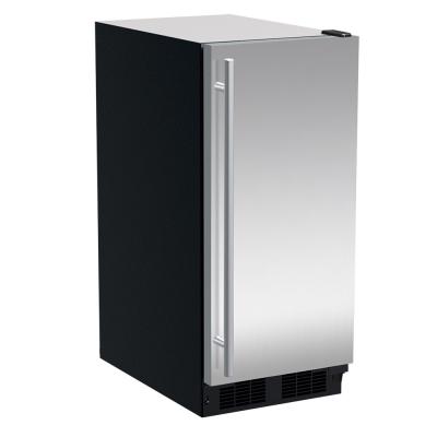 Marvel 15" Crescent Ice Machine With Stainless Steel, Solid Door, and Reversible Door