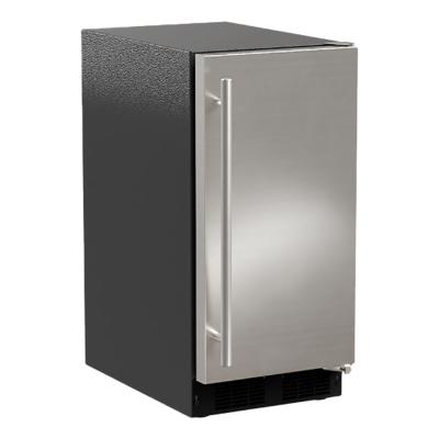 Marvel 15" Low Profile Clear Ice Machine With Stainless Steel, Solid Door, and Reversible Door