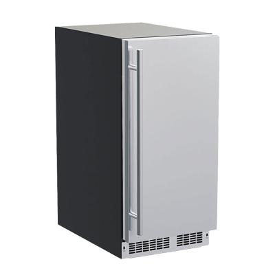 Marvel 15" Nugget Ice Machine With Pump, Stainless Steel, Solid Door, and Reversible Door