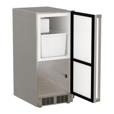 Marvel 15" Outdoor Crescent Ice Machine With Stainless Steel, Solid Door, and Reversible Door