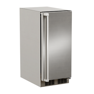 Marvel 15" Outdoor Refrigerator With Stainless Steel, Solid Door, Lock, and Reversible Door