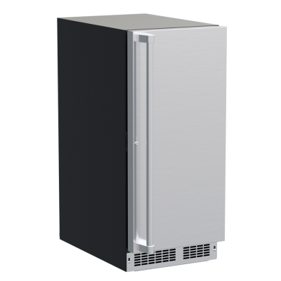 Marvel 15" Single Zone Wine Refrigerator With Stainless Steel, Solid Door, Lock, and Reversible Door