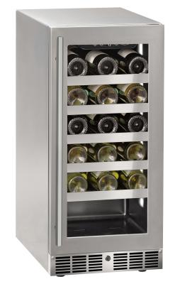 Marvel 15" Wine Refrigerator With Stainless Steel, Glass Door, and Reversible Hinge Lock