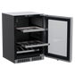 Marvel 24" Beverage Center With Stainless Steel, Glass Door, Lock, and Reversible Door