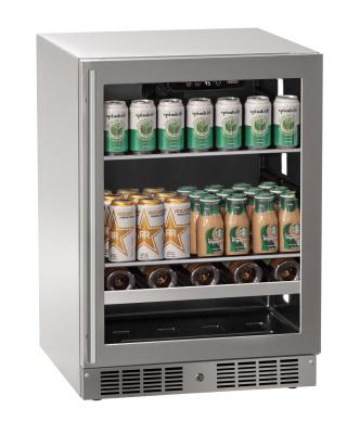 Marvel 24" Beverage Center With Stainless Steel, Glass Door, and Reversible Hinge Lock
