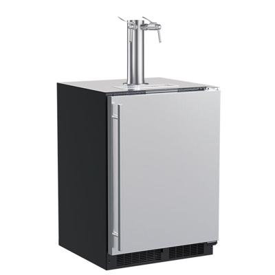 Marvel 24" Dispenser With Twin Wine & Beverage Tap, Stainless Steel, Solid Door, and Reversible Door