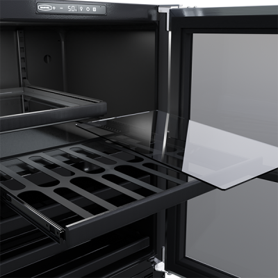 Marvel 24" Dual Zone Wine and Beverage Center With Stainless Steel, Glass Door, and Reversible Door