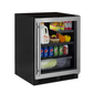 Marvel 24" Low Profile Beverage Center With Stainless Steel Frame Glass Door, Lock, and Reversible Door