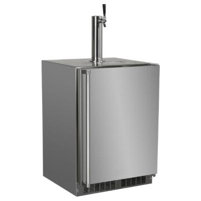 Marvel 24" Outdoor Dispenser With Single Beer & Beverage Tap, Stainless Steel Door, Lock, and Reversible Door
