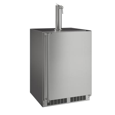 Marvel 24" Outdoor Dispenser With Single Wine & Beverage Tap, Stainless Steel Door, Lock, and Reversible Door