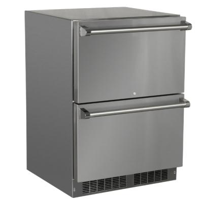 Marvel 24" Outdoor Refrigerated Drawers With Stainless Steel, Solid Drawers, and Lock